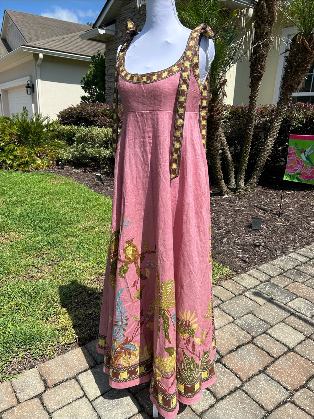 NWT🌷Alemais Zuri Linen Ballet Midi Sundress - Picture 7 of 16